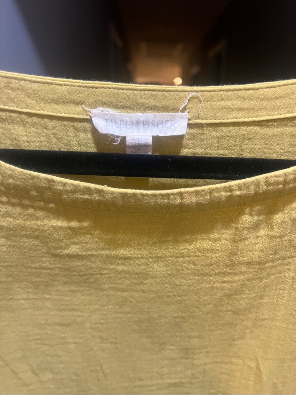 Eileen Fisher Lemon Yellow Pocket Tunic style dress size xl - Picture 6 of 8